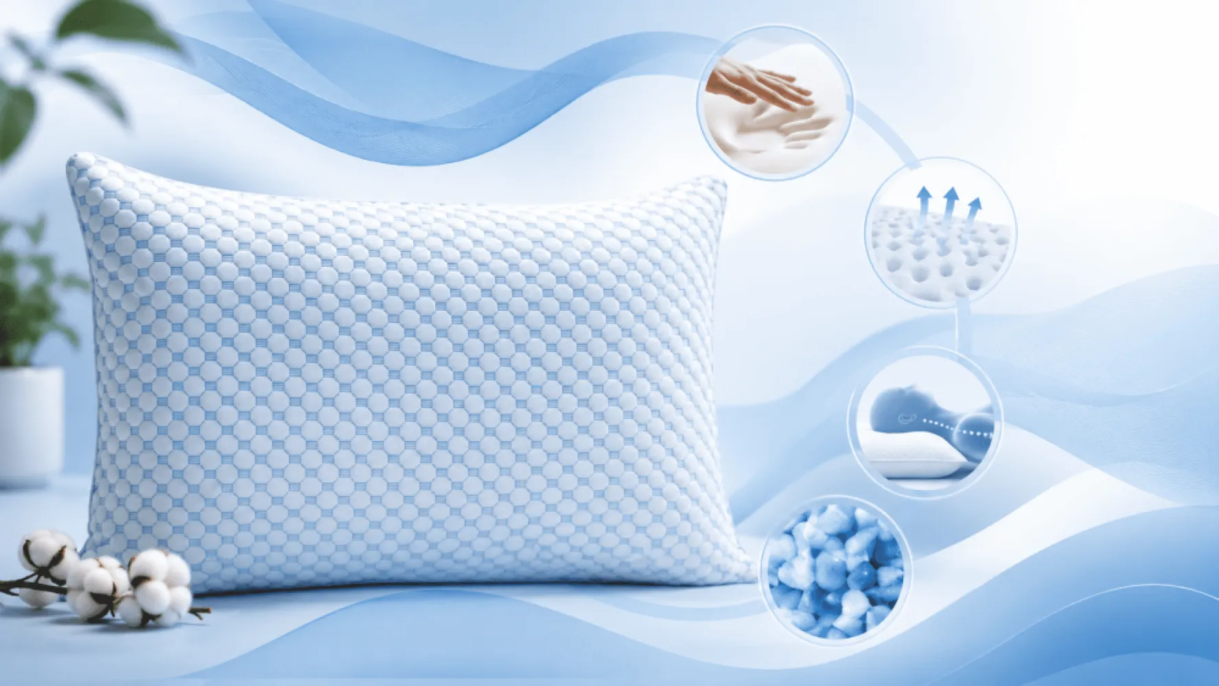 Voordelen memory foam kussen van zentix
